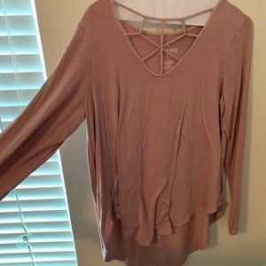 Long sleeve pink top
